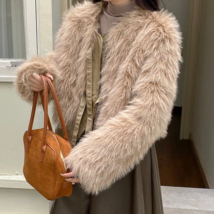 異素材切替えフェイクファージャケット | LADY LIKE  | 詳細画像11 