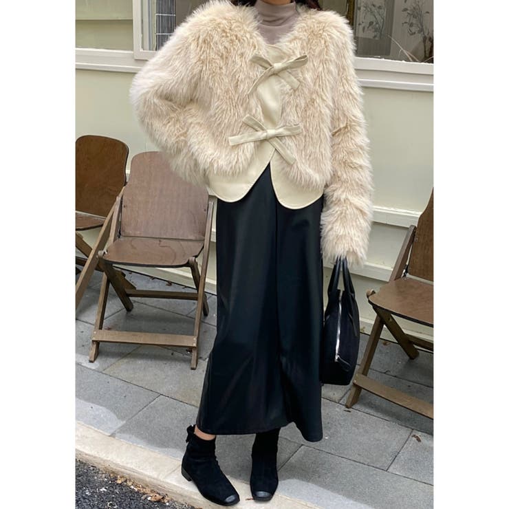 異素材切替えフェイクファージャケット | LADY LIKE  | 詳細画像27 