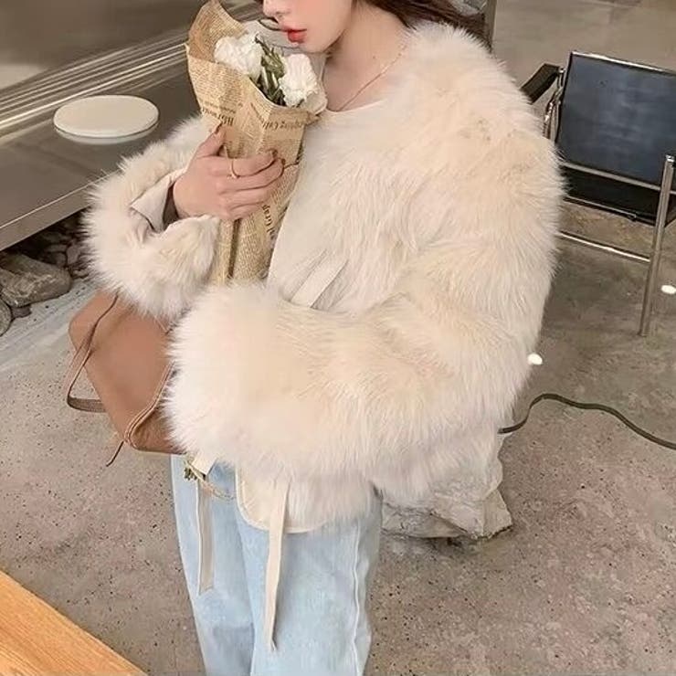 異素材切替えフェイクファージャケット | LADY LIKE  | 詳細画像29 