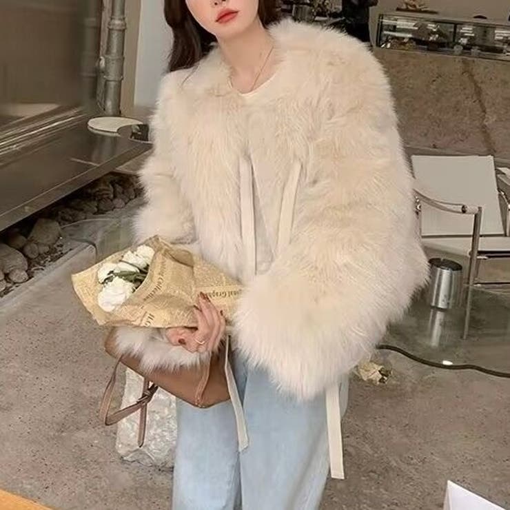 異素材切替えフェイクファージャケット | LADY LIKE  | 詳細画像30 