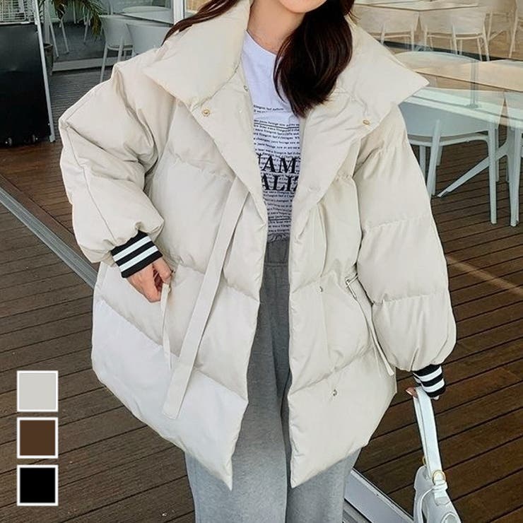 ベルトデザイン中綿ジャケット | LADY LIKE  | 詳細画像1 