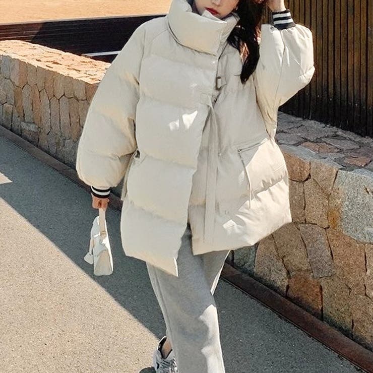 ベルトデザイン中綿ジャケット | LADY LIKE  | 詳細画像4 