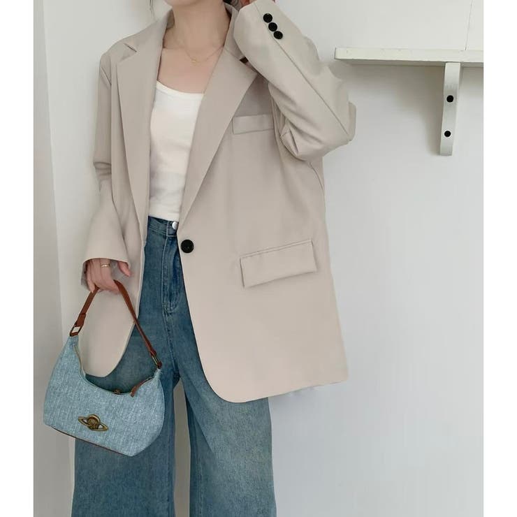 【春夏新作】１つボタンゆったりテーラードジャケット | LADY LIKE  | 詳細画像40 