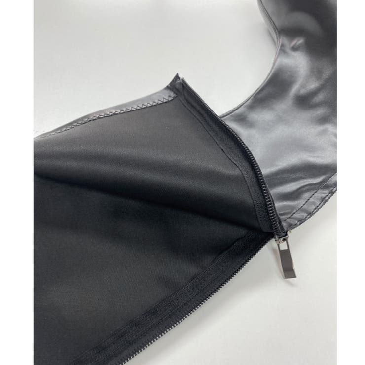 センターステッチロングブーツ シンプル ローヒール | LADY LIKE  | 詳細画像10 