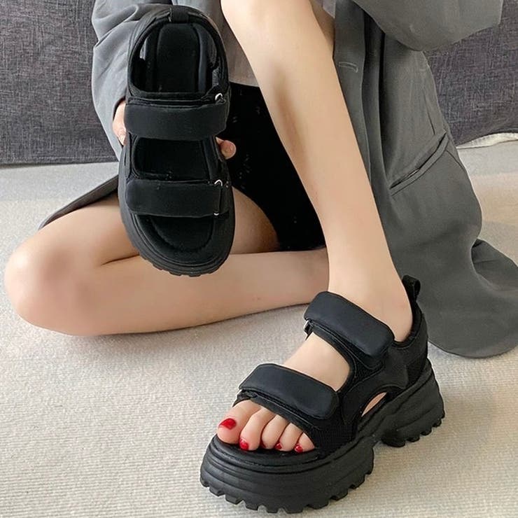 厚底ベルクロサンダル | LADY LIKE  | 詳細画像11 