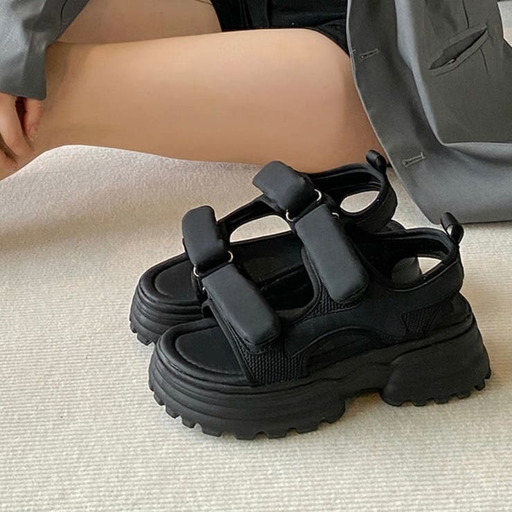 厚底ベルクロサンダル | LADY LIKE  | 詳細画像12 