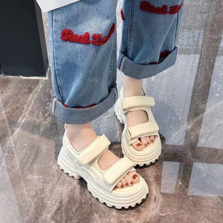 厚底ベルクロサンダル | LADY LIKE  | 詳細画像7 