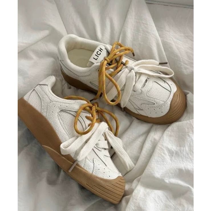 春夏新作】靴ひも着せ替え配色スニーカー[品番：SHNW0012222]｜LADY