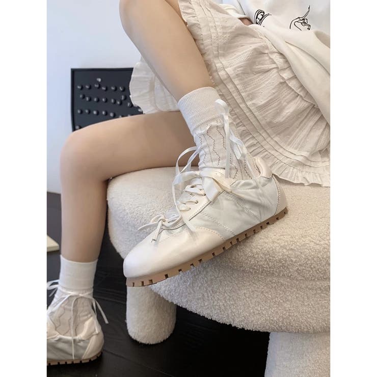 【春夏新作】バレーシューズ風ガーリースニーカー | LADY LIKE  | 詳細画像10 