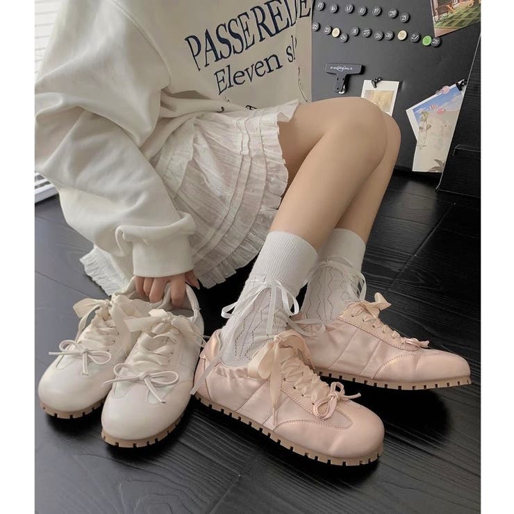 【春夏新作】バレーシューズ風ガーリースニーカー | LADY LIKE  | 詳細画像11 