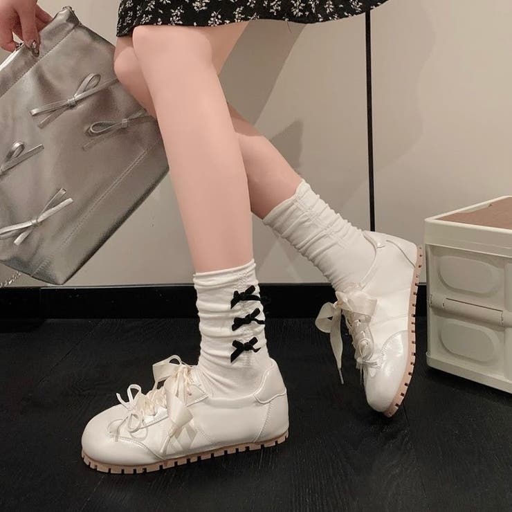 【春夏新作】バレーシューズ風ガーリースニーカー | LADY LIKE  | 詳細画像3 