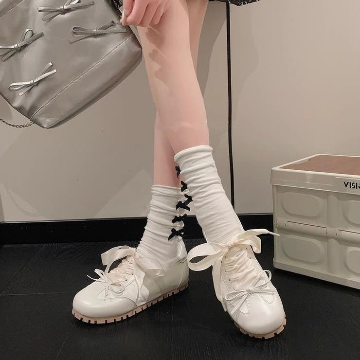 【春夏新作】バレーシューズ風ガーリースニーカー | LADY LIKE  | 詳細画像4 