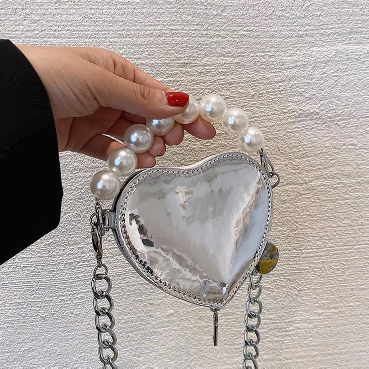 シルバー | ハートデザインミニショルダーボーチ | LADY LIKE 