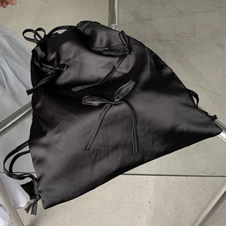 リボン付きサテン巾着ナップザック | LADY LIKE  | 詳細画像14 