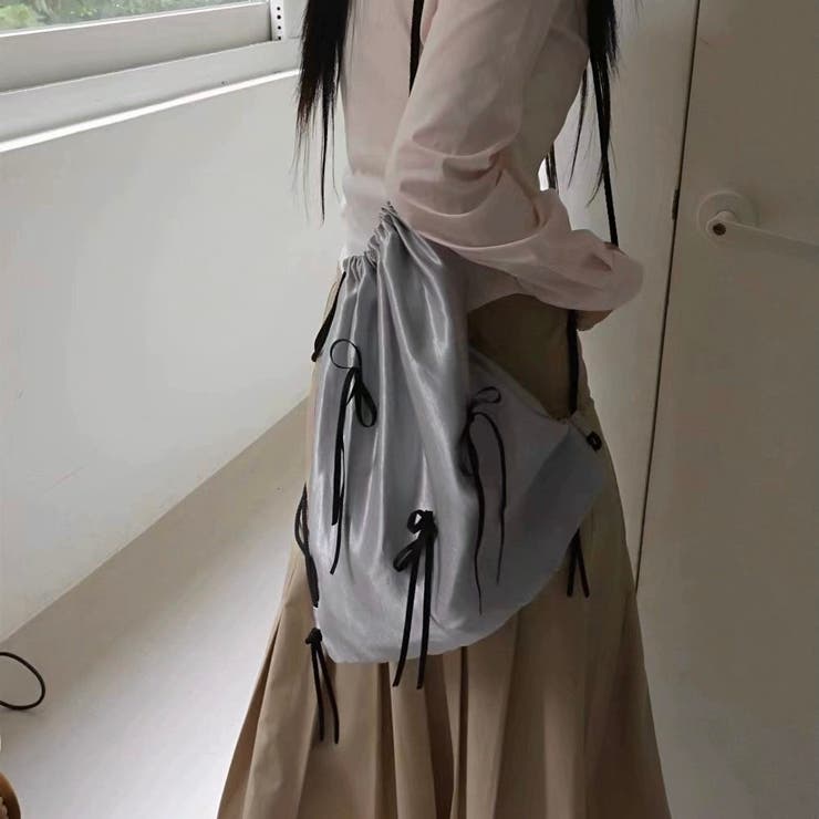 リボン付きサテン巾着ナップザック | LADY LIKE  | 詳細画像9 