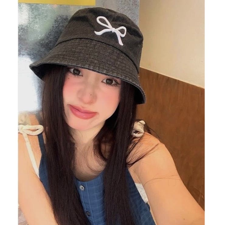美品✨レディメイド バケットハット スマイル刺繍 ブラック ツイード素材 READYMADE - TWEED BUCKET HAT / ツイード バケット ハット