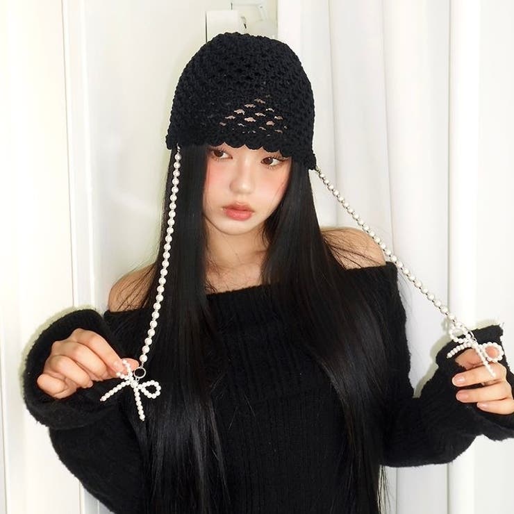ブラックニット帽 リボン付き リボン付きニット帽｜子供服&ベビー服 ブランシェス 公式通販