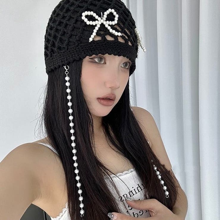 DOLCE & GABBANA リボンニット帽 黒 ビーニー y2k KANGOL Y2K BEANIE | ONE SIZE(19) BLACK (01) | KANGOL / カンゴール