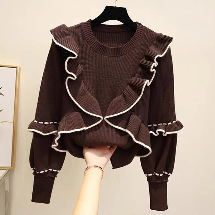 配色フリルニットトップス 韓国ファッション 韓国 品番 Shnw Sibra シブラ のレディースファッション 通販 Shoplist ショップリスト 配色フリルニットトップス 韓国ファッション 韓国 品番 Shnw Sibra シブラ のレディースファッション 通販 Shoplist ショップリスト
