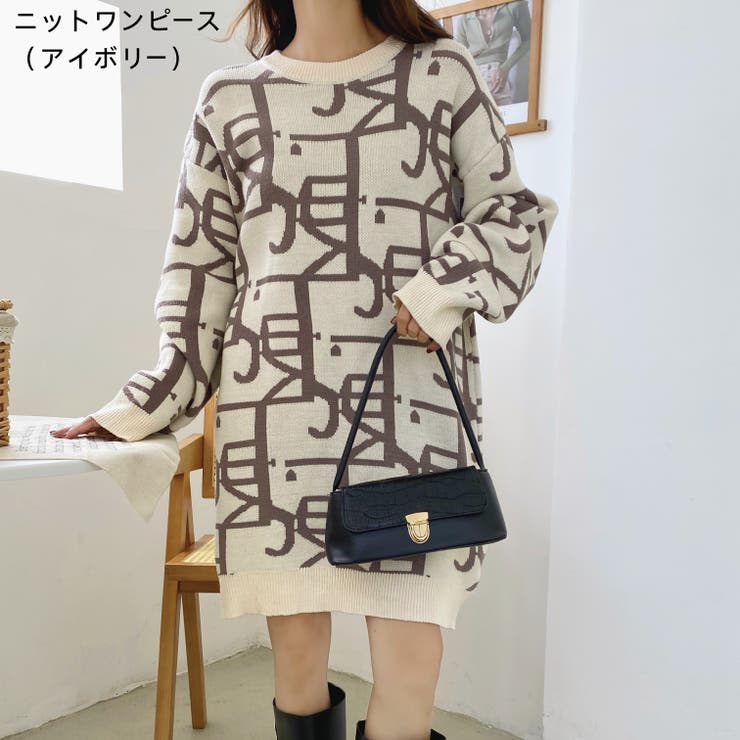 絶妙なカジュアルな印象に、ニットプルオーバー 韓国ファッション 春服 | Sibra | 詳細画像31 