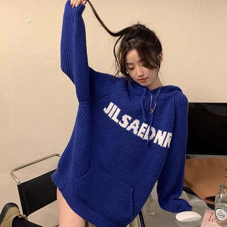 ニットトップス フード付き 韓国ファッション | Sibra | 詳細画像15 