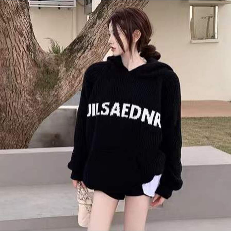 ニットトップス フード付き 韓国ファッション | Sibra | 詳細画像18 