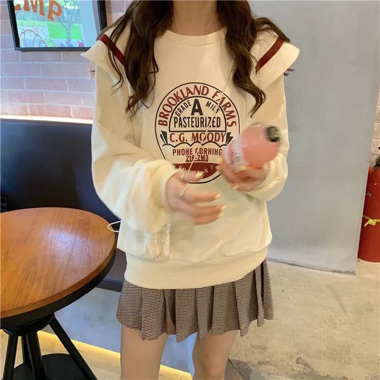 フェイクレイヤード長袖tシャツ 韓国ファッション 夏服 品番 Shnw Sibra シブラ のレディース ファッション通販 Shoplist ショップリスト