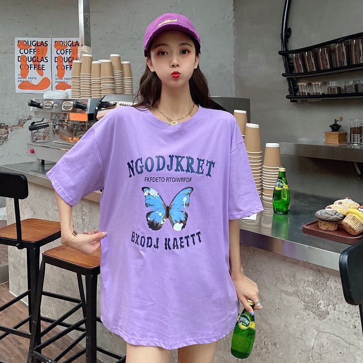 ロゴプリントTシャツ 長め 大きめ[品番：SHNW0003008]｜Sibra（シブラ