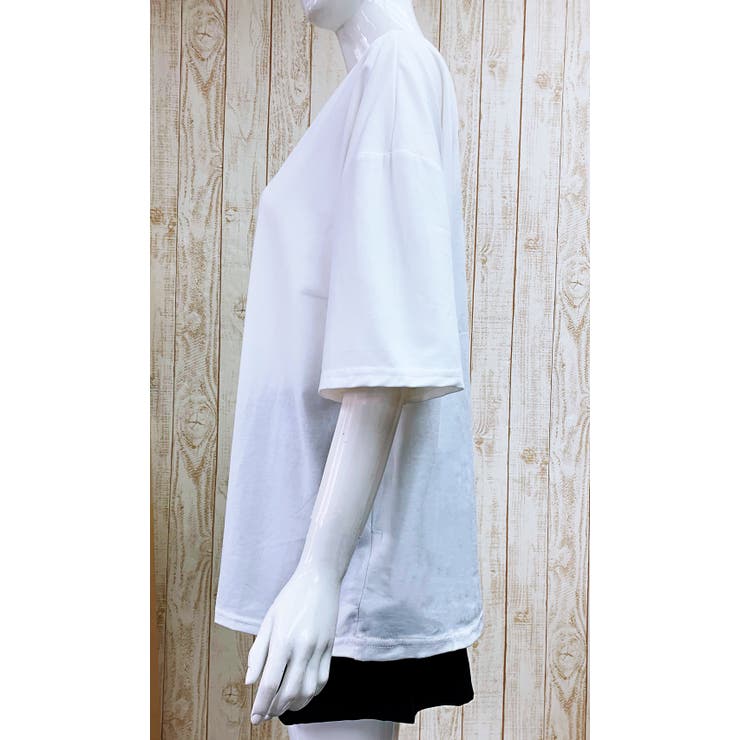 オーバーサイズ ロングT 大きめ  爽やか カットソー 通勤 カジュアル 半袖 | Sibra | 詳細画像6 