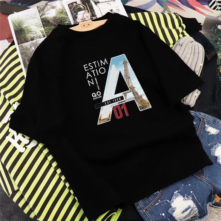 ブラック | オーバーサイズ ロングT 大きめ  爽やか カットソー 通勤 カジュアル 半袖 | Sibra