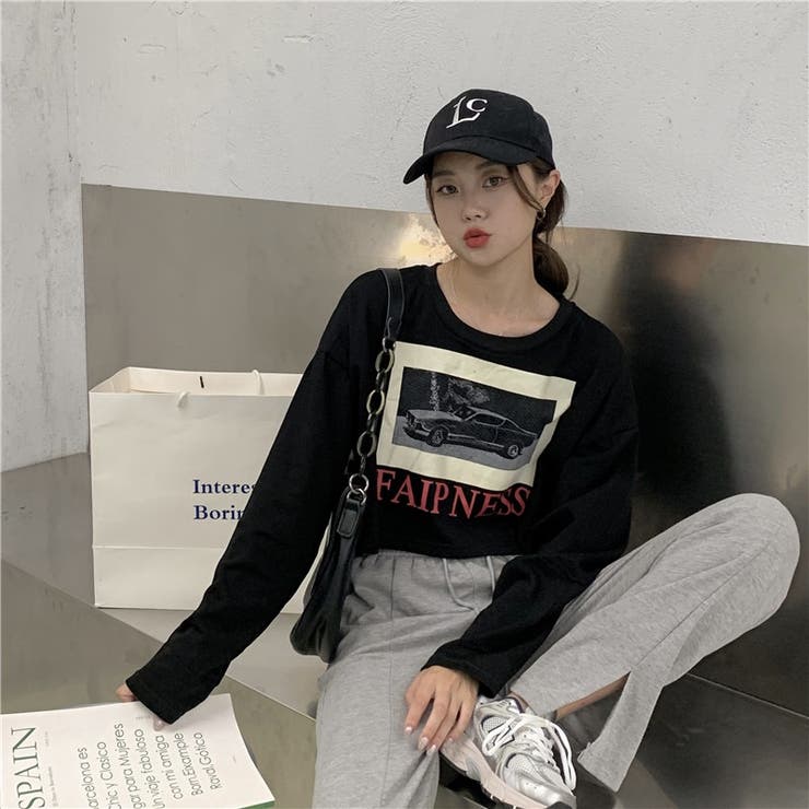 ショート丈Tシャツ 韓国ファッション  ショート丈トップス[品番：SHNW0006329]｜Sibra（シブラ）のレディースファッション通販｜SHOPLIST（ショップリスト）