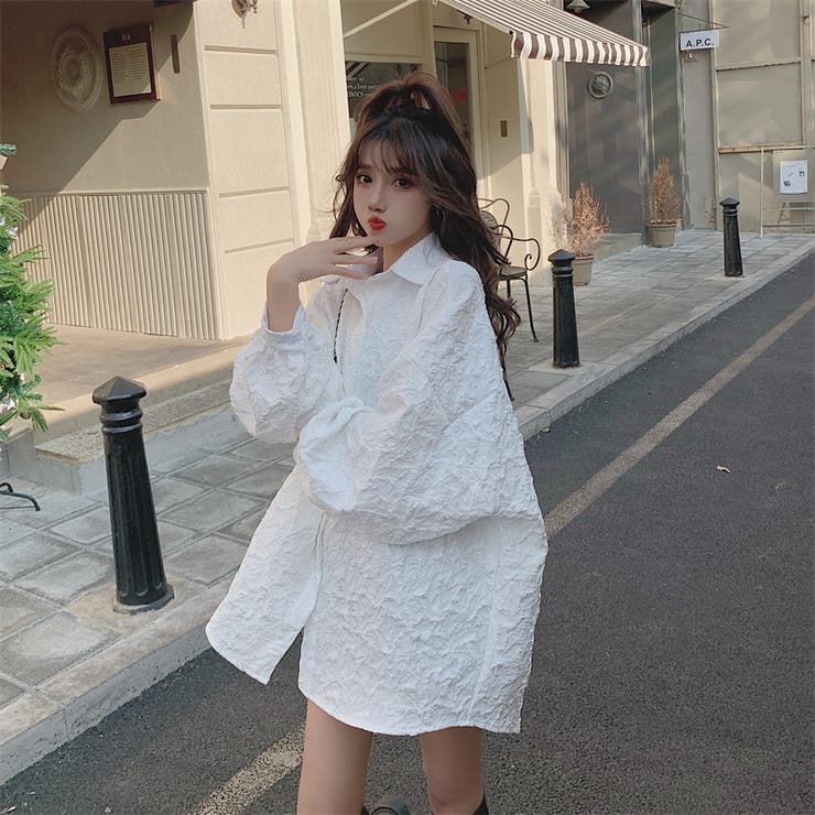 オーバーサイズシャツ 韓国ファッション 9分袖 品番 Shnw Sibra シブラ のレディースファッション 通販 Shoplist ショップリスト