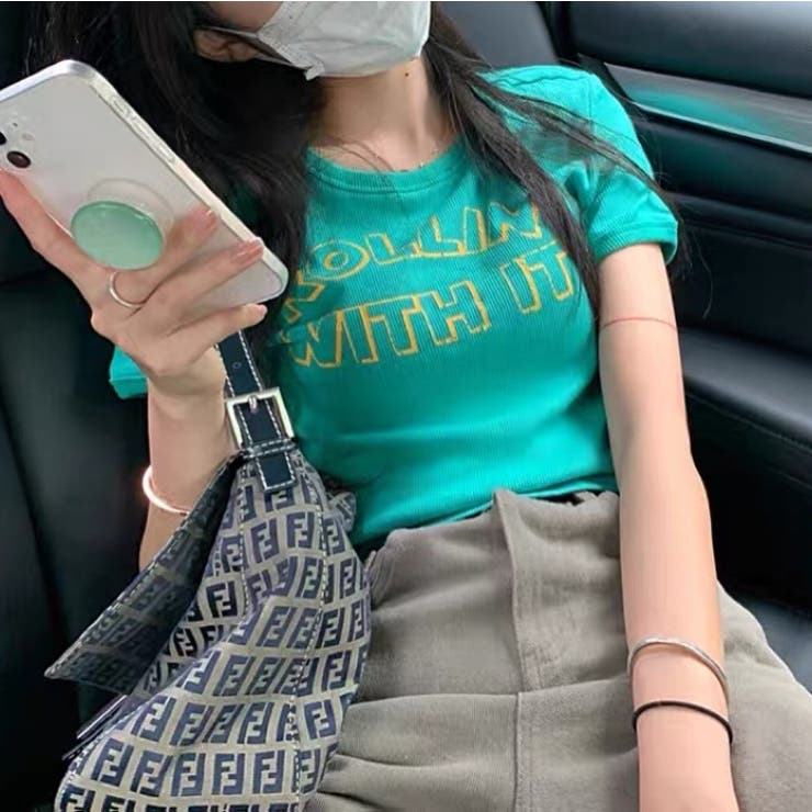 FENDI 綺麗め お洒落 プリント ロングtシャツ ロンT トレーナー ニット ...