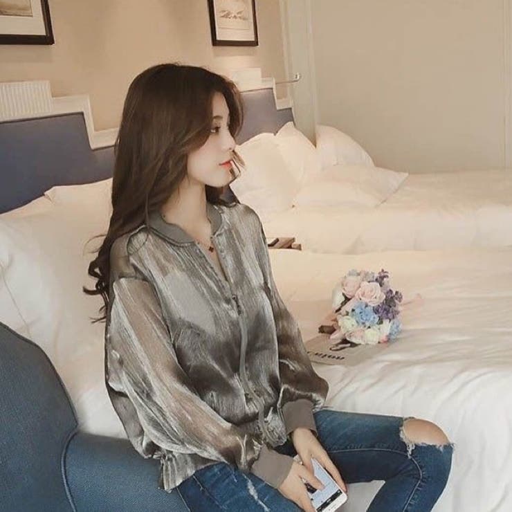 オーガンジーブルゾン 韓国ファッション 夏服 品番 Shnw Sibra シブラ のレディースファッション 通販 Shoplist ショップリスト