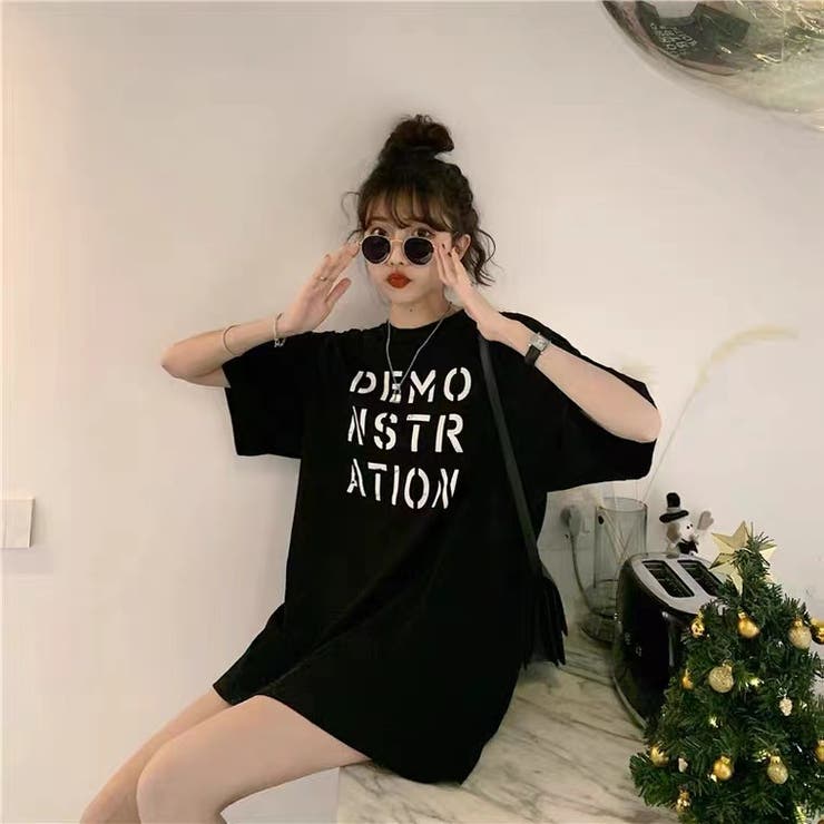 オーバーサイズTシャツ 韓国ファッション 夏服[品番