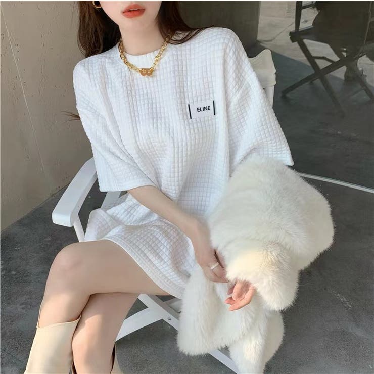 オーバーサイズTシャツ 韓国ファッション カットソー[品番