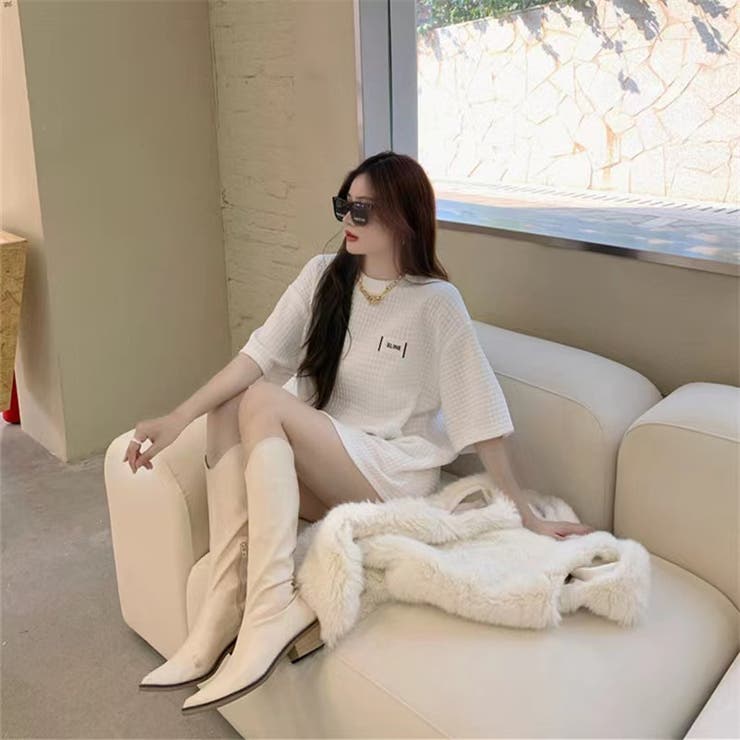 オーバーサイズTシャツ 韓国ファッション カットソー[品番