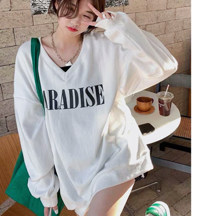 韓国ファッション セクシー Vネック プルオーバー 長袖シャツ 楽天市場】ポケット付き 着やせ レディースス - 無地 大人