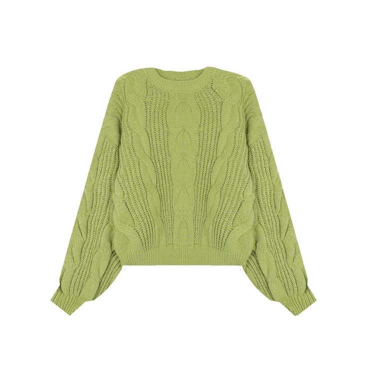 ざっくりが可愛い。ショート丈ニットプルオーバー 韓国ファッション セーター | Sibra | 詳細画像19 