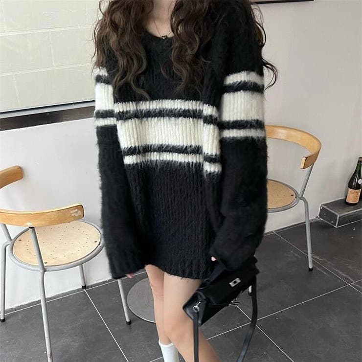 フェザーニット 韓国ファッション ニット | Sibra | 詳細画像2 