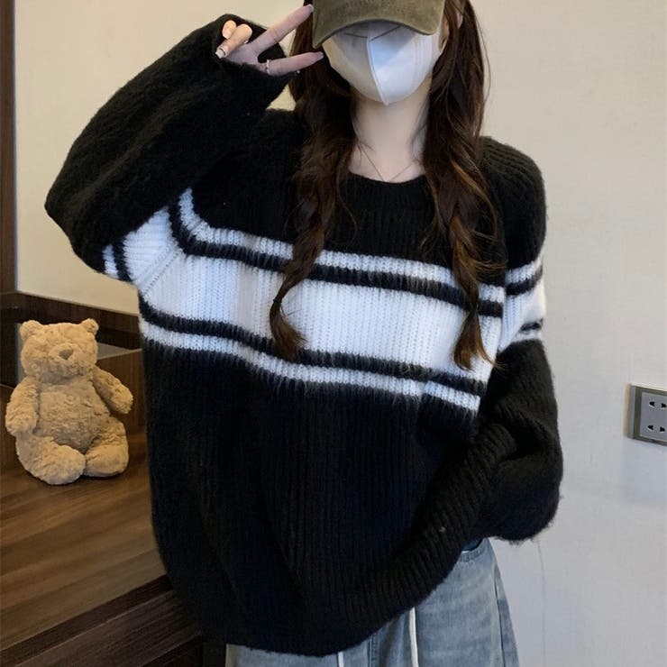 フェザーニット 韓国ファッション ニット | Sibra | 詳細画像5 