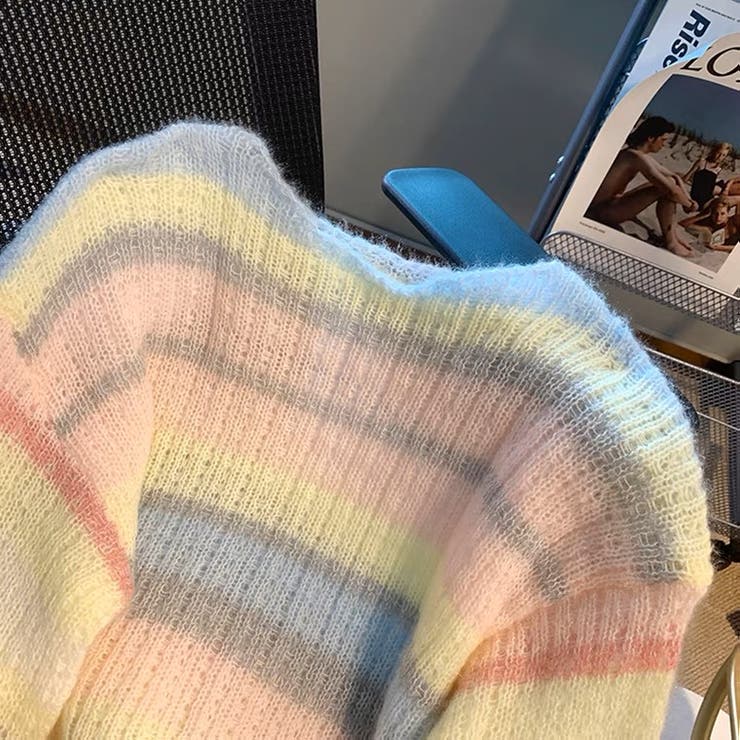 ふわふわグラデーションニットトップ 韓国ファッション ニット | Sibra | 詳細画像13 