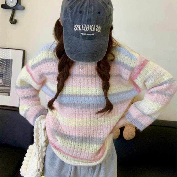 ふわふわグラデーションニットトップ 韓国ファッション ニット | Sibra | 詳細画像5 