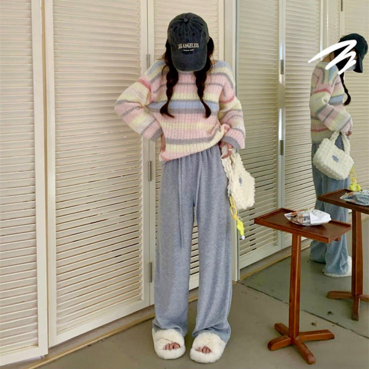 ふわふわグラデーションニットトップ 韓国ファッション ニット | Sibra | 詳細画像8 