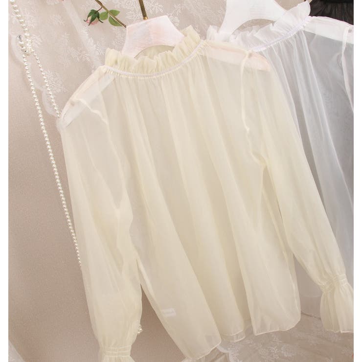 軽やかで美しい。シアーブラウス 韓国ファッション 韓国ファッション | Sibra | 詳細画像12 