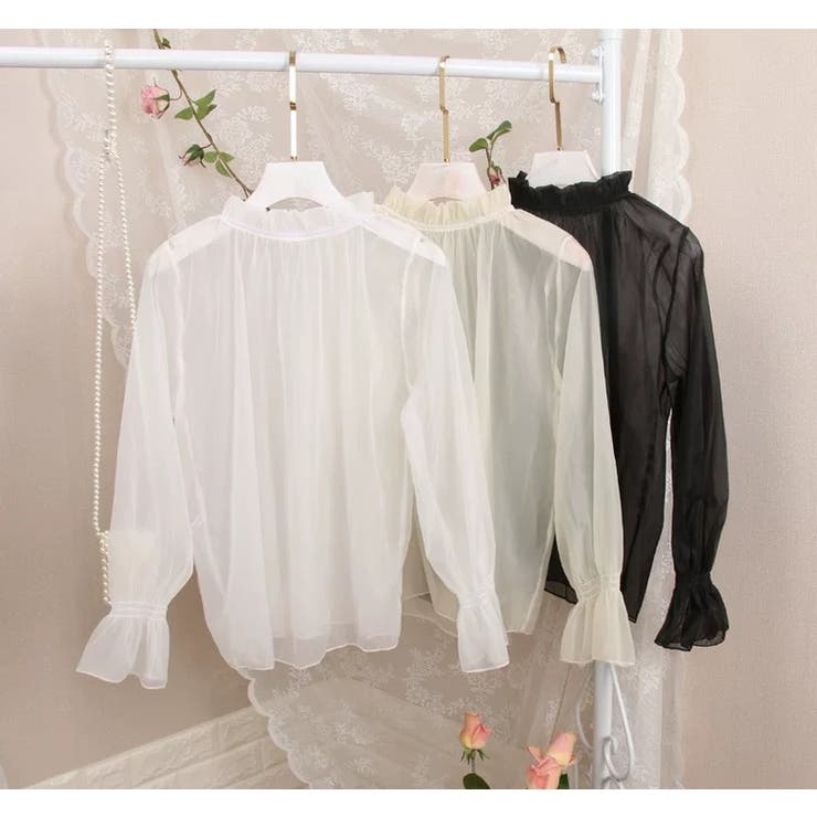 軽やかで美しい。シアーブラウス 韓国ファッション 韓国ファッション | Sibra | 詳細画像13 