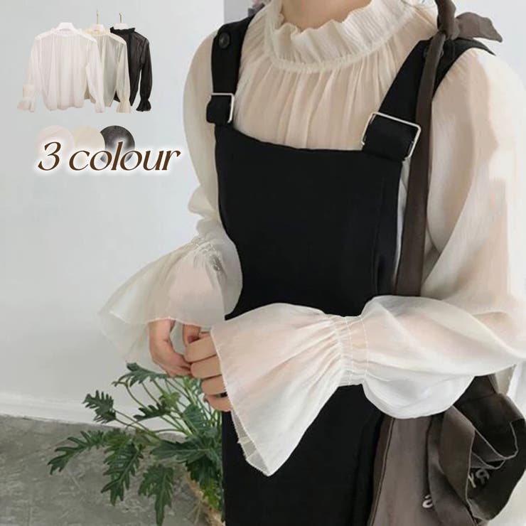 軽やかで美しい。シアーブラウス 韓国ファッション 韓国ファッション | Sibra | 詳細画像1 