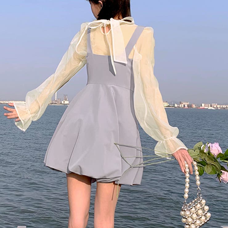 大人の愛らしさ。後ろリボンシアーブラウス 春 韓国ファッション | Sibra | 詳細画像9 