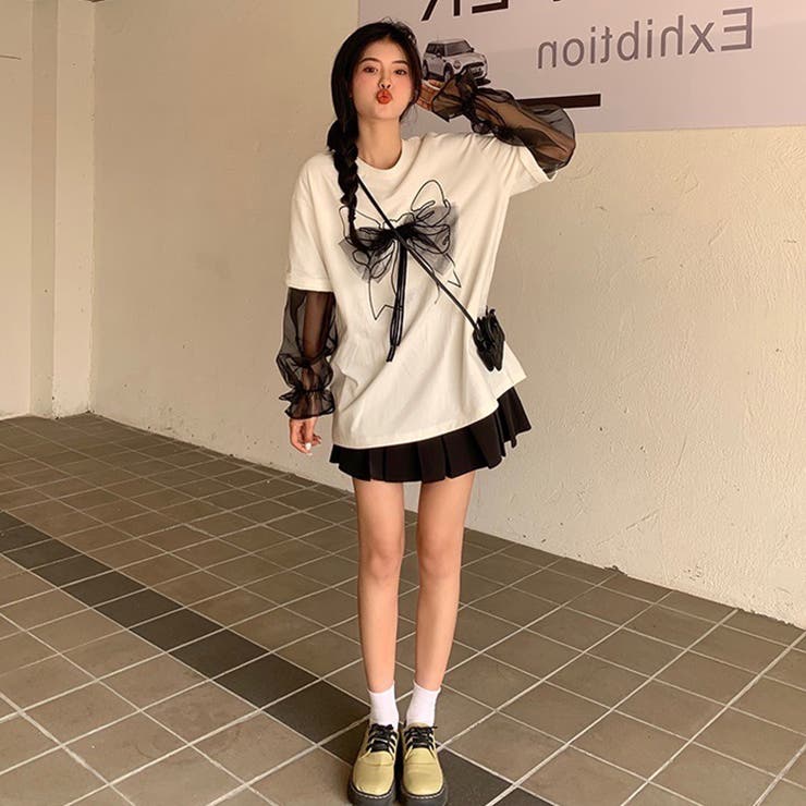 大人の愛らしさ。後ろリボンシアーブラウス 春 韓国ファッション | Sibra | 詳細画像10 