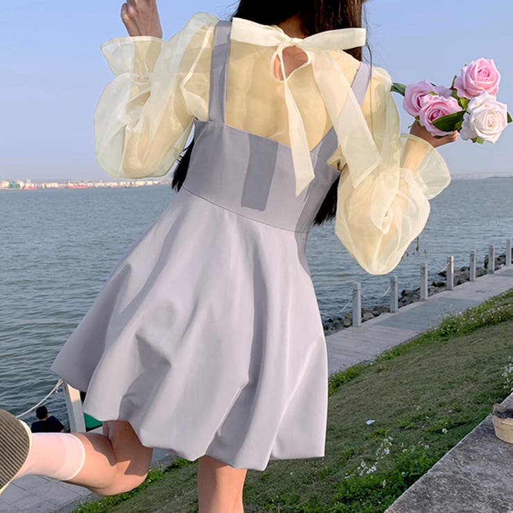 大人の愛らしさ。後ろリボンシアーブラウス 春 韓国ファッション | Sibra | 詳細画像8 